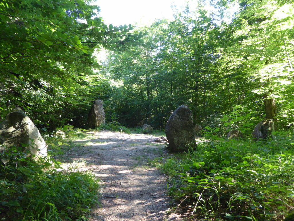 Mitten im Wald offenbart sind ein magischer Steinkreis oberhalb Affoltern a.A.